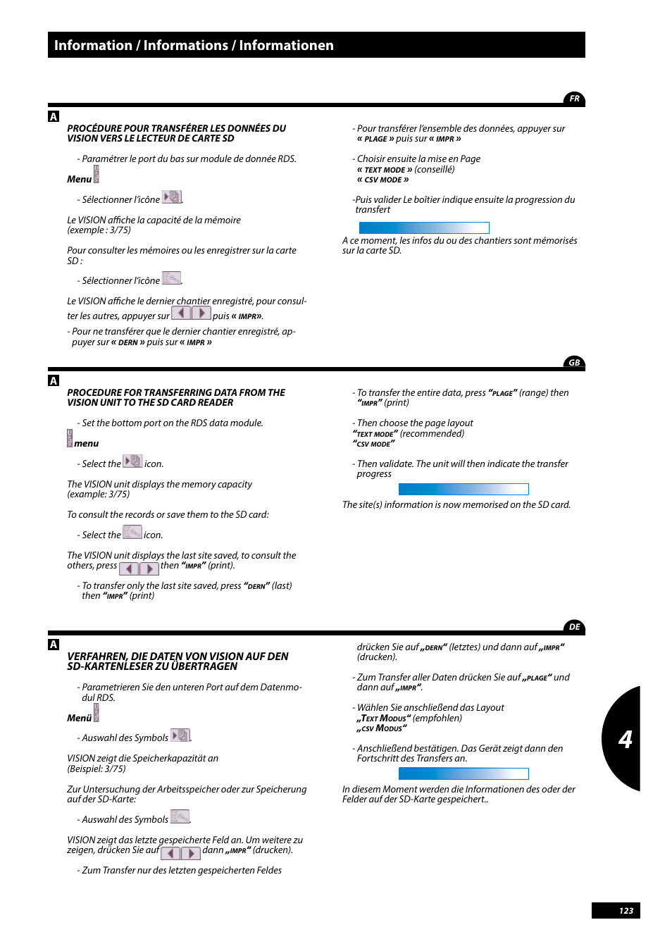 Information / informations / informationen | Sulky Vision Can WPB User Manual | Page 123 / 135