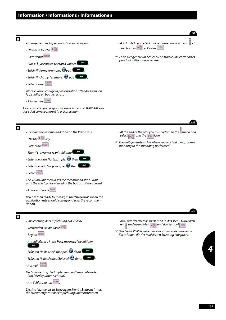 Information / informations / informationen | Sulky Vision Can WPB User Manual | Page 127 / 135