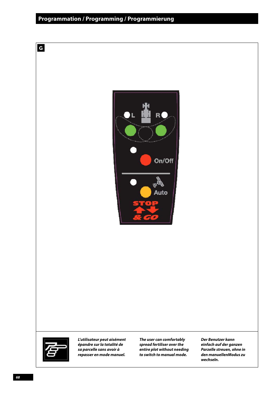 Programmation / programming / programmierung | Sulky Vision Can WPB User Manual | Page 68 / 135