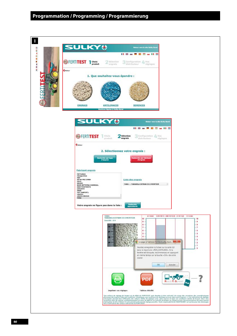 Sulky Vision Can WPB User Manual | Page 90 / 135