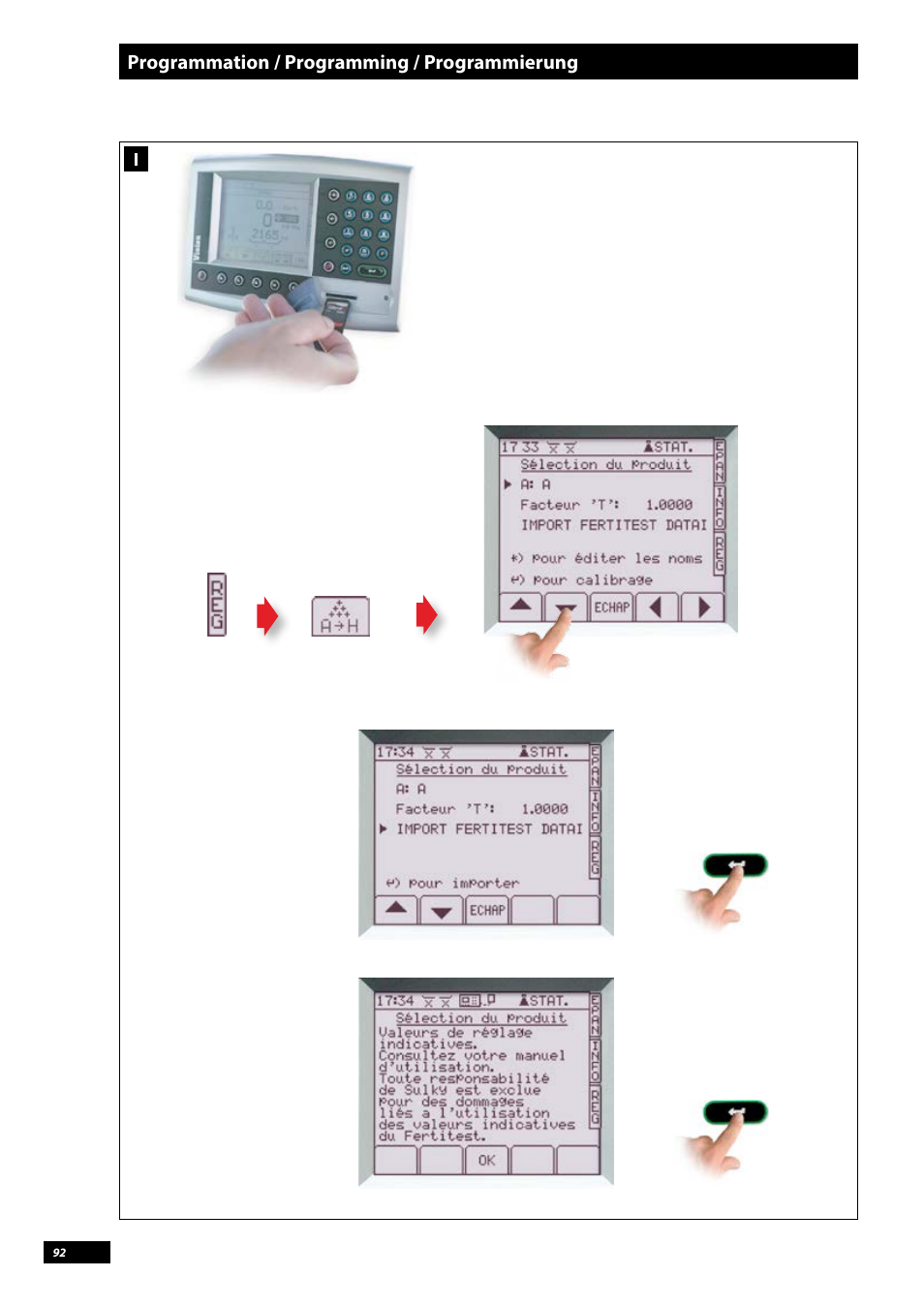 Sulky Vision Can WPB User Manual | Page 92 / 135