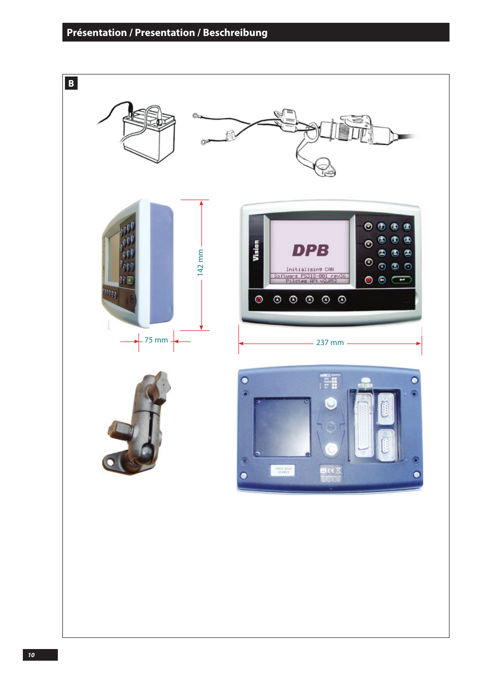 Présentation / presentation / beschreibung | Sulky VISION DPB CAN User Manual | Page 10 / 85