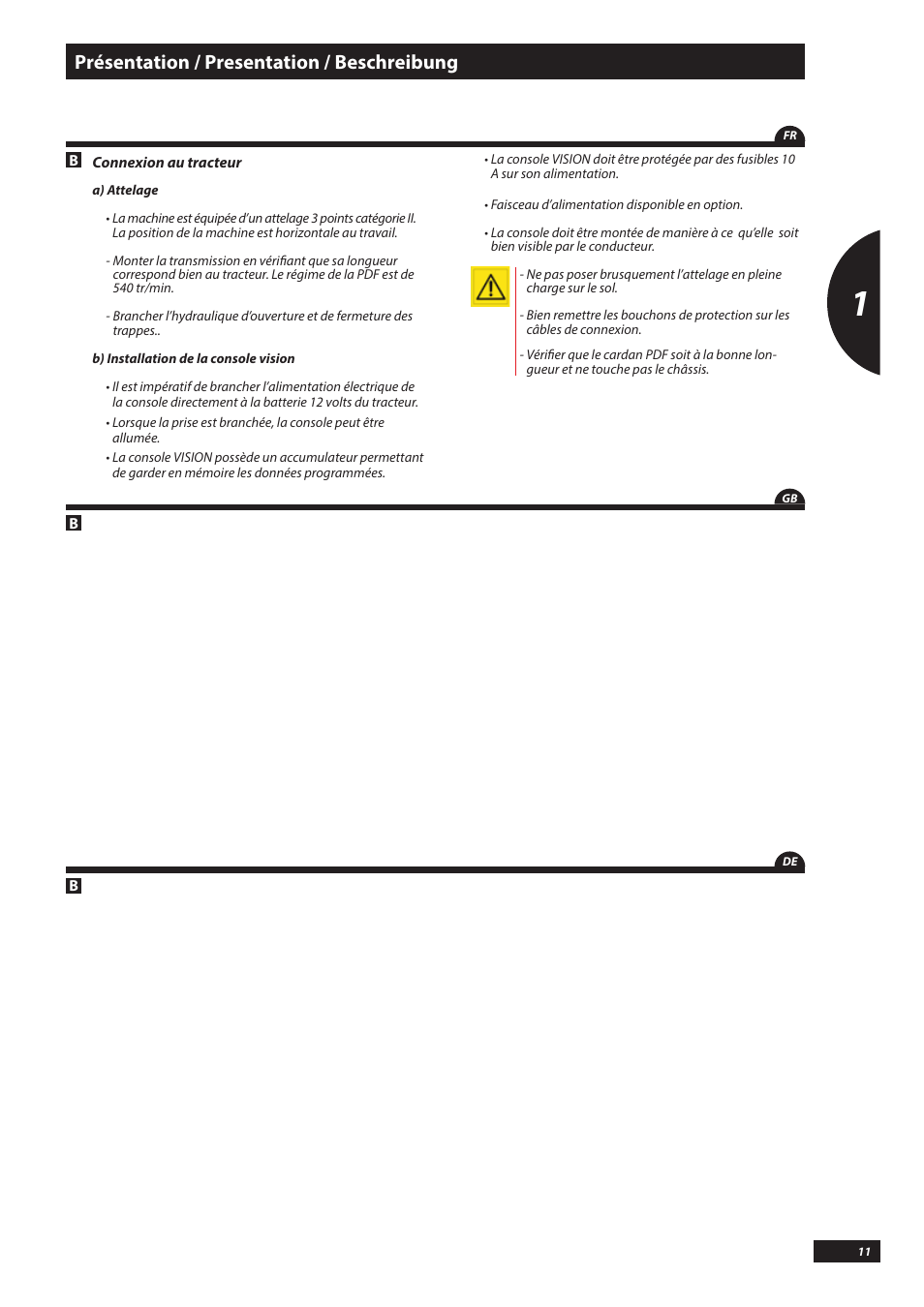 Présentation / presentation / beschreibung | Sulky VISION DPB CAN User Manual | Page 11 / 85