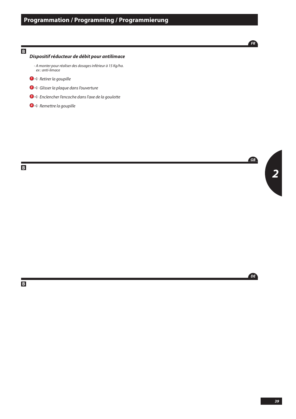 Programmation / programming / programmierung | Sulky VISION DPB CAN User Manual | Page 39 / 85