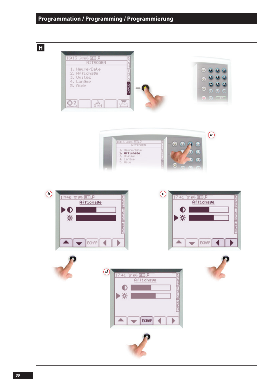 Programmation / programming / programmierung | Sulky VISION DPB CAN User Manual | Page 50 / 85