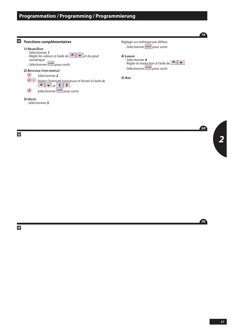 Programmation / programming / programmierung | Sulky VISION DPB CAN User Manual | Page 51 / 85