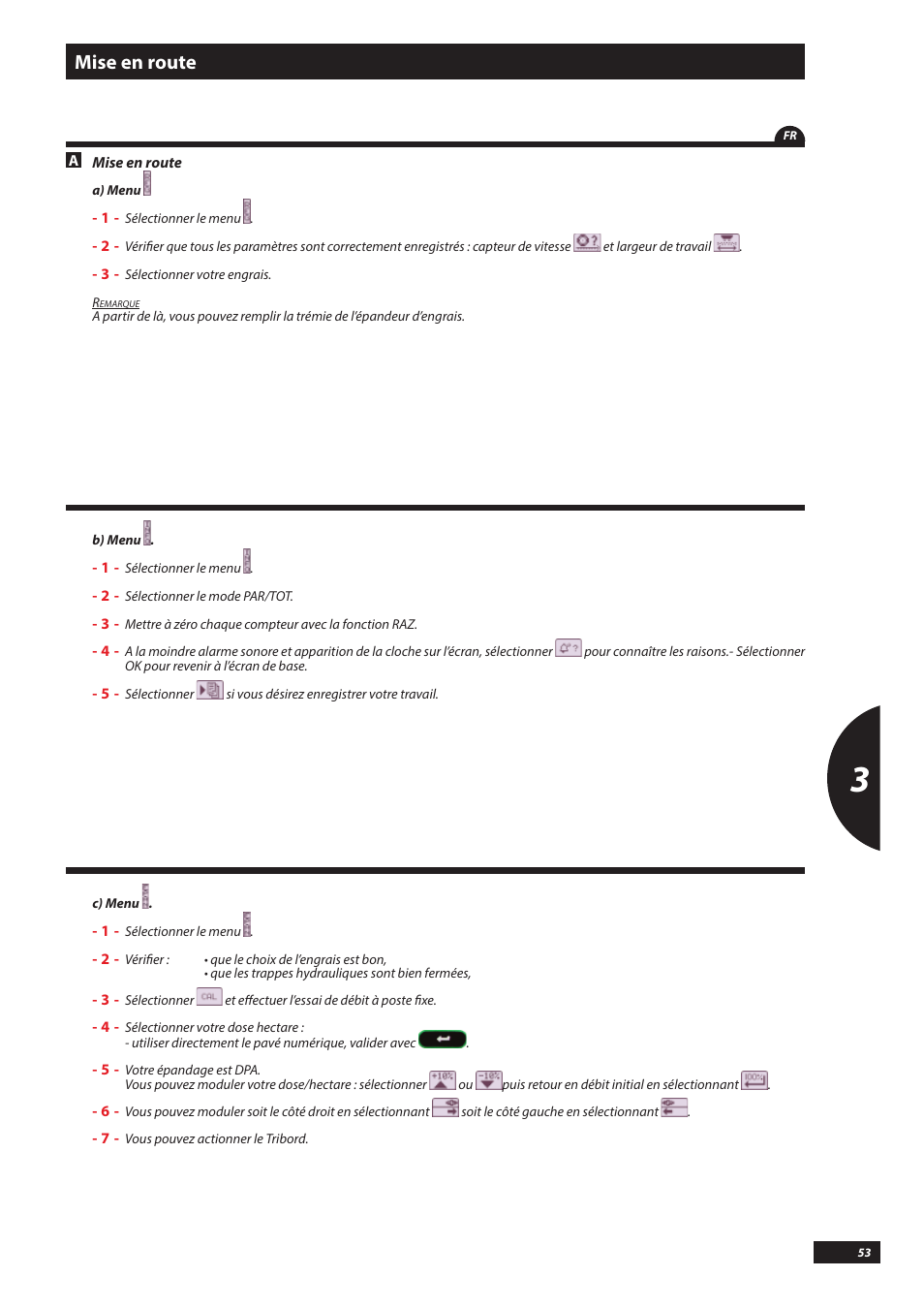 Mise en route | Sulky VISION DPB CAN User Manual | Page 53 / 85