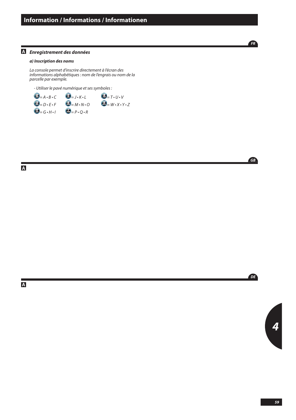 Information / informations / informationen | Sulky VISION DPB CAN User Manual | Page 59 / 85