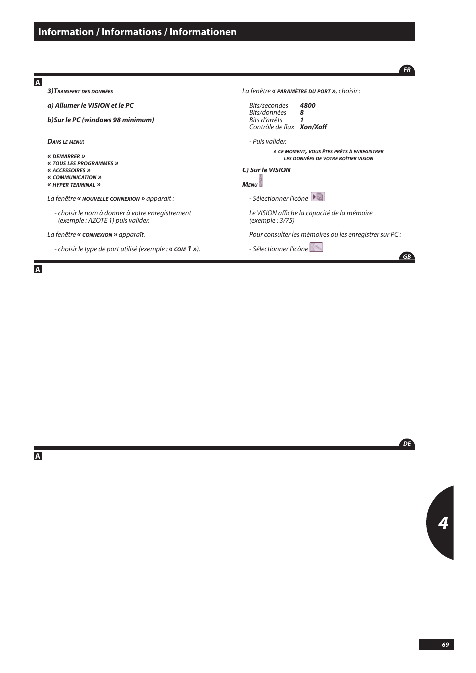 Information / informations / informationen | Sulky VISION DPB CAN User Manual | Page 69 / 85