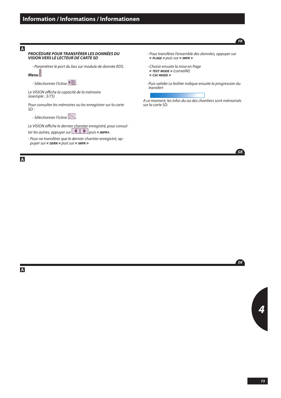 Information / informations / informationen | Sulky VISION DPB CAN User Manual | Page 73 / 85