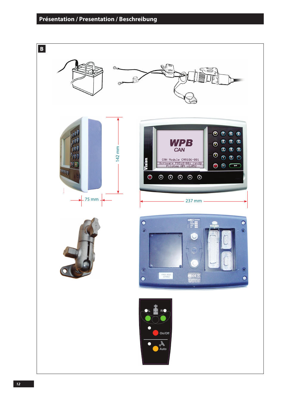 Présentation / presentation / beschreibung | Sulky VISION WPB CAN User Manual | Page 12 / 111