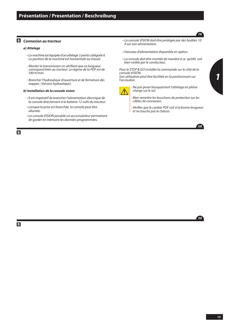 Présentation / presentation / beschreibung | Sulky VISION WPB CAN User Manual | Page 13 / 111
