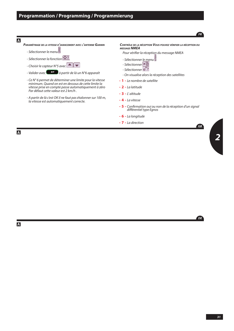 Programmation / programming / programmierung | Sulky VISION WPB CAN User Manual | Page 31 / 111