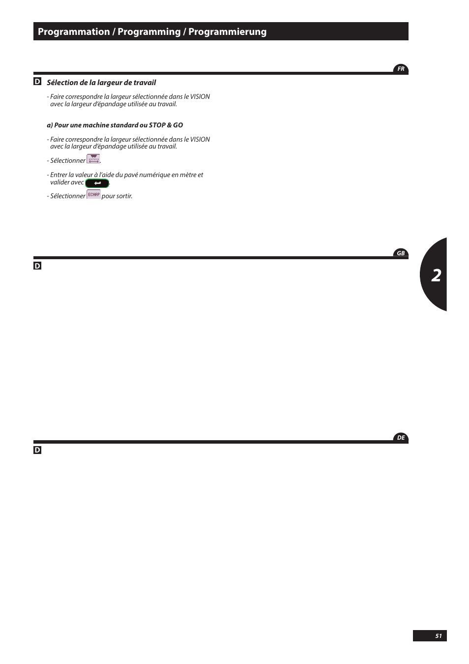 Programmation / programming / programmierung | Sulky VISION WPB CAN User Manual | Page 51 / 111