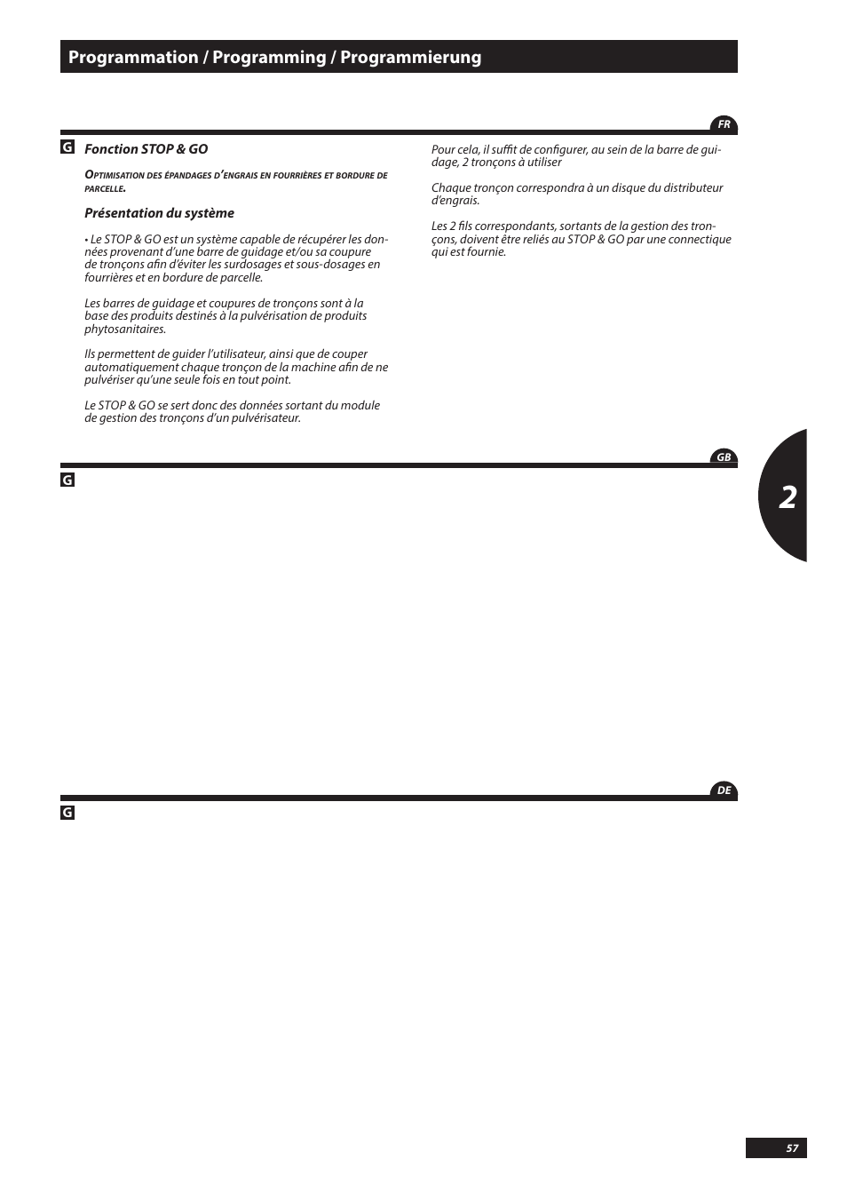 Programmation / programming / programmierung | Sulky VISION WPB CAN User Manual | Page 57 / 111