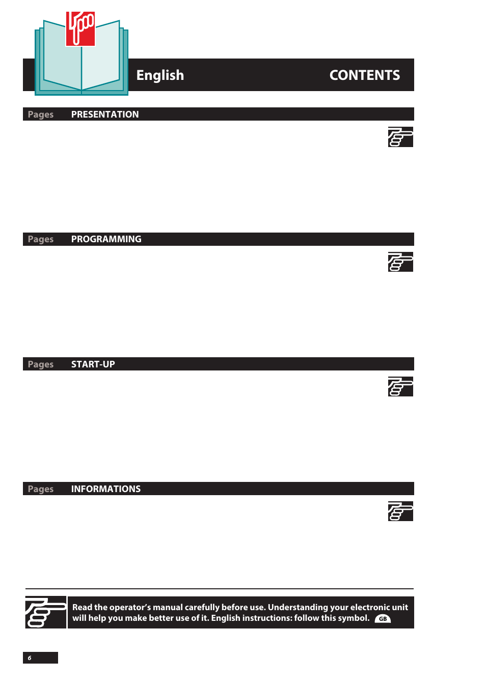 English contents | Sulky VISION WPB CAN User Manual | Page 6 / 111