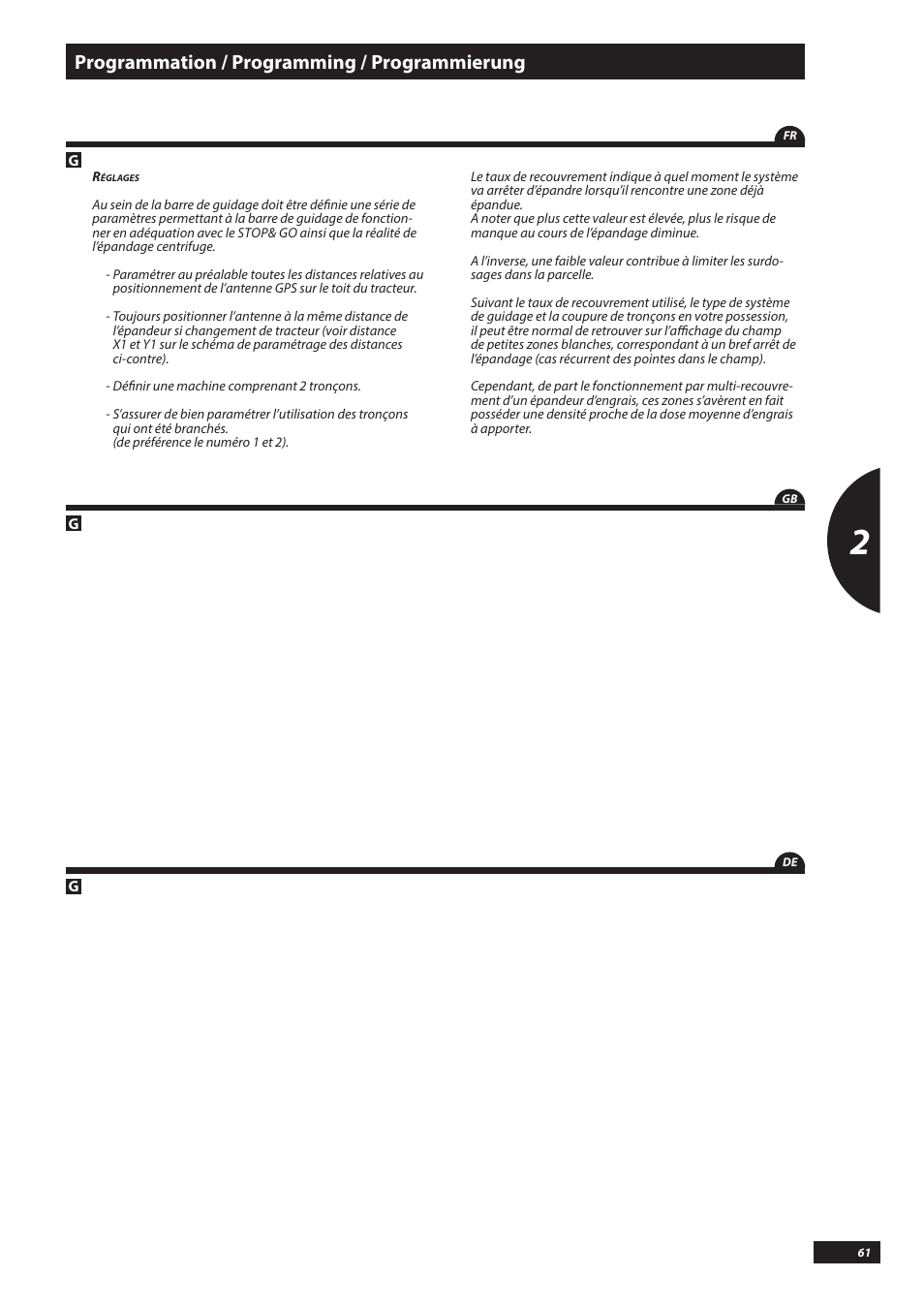Programmation / programming / programmierung | Sulky VISION WPB CAN User Manual | Page 61 / 111