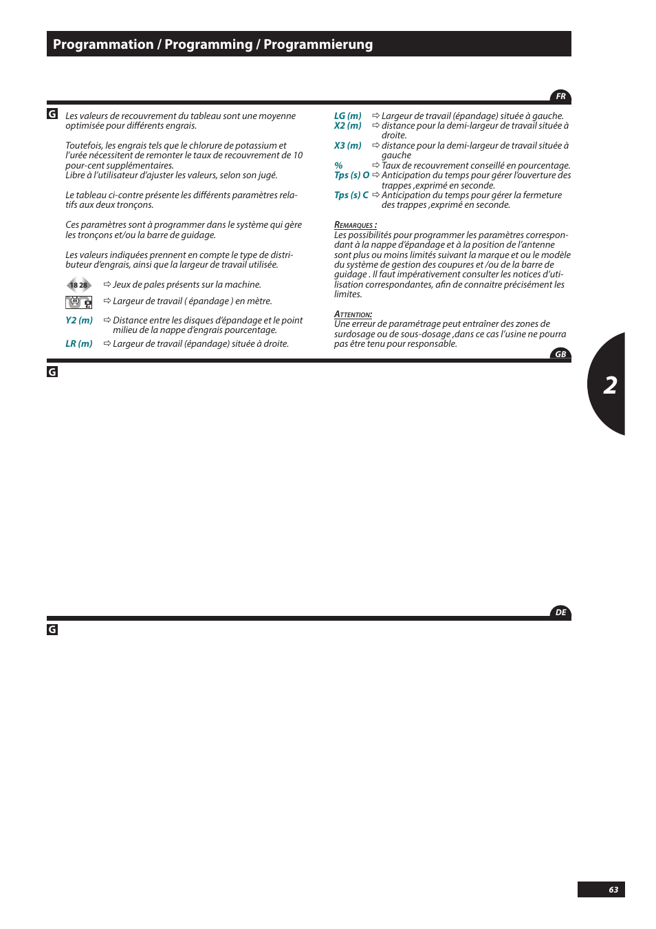 Programmation / programming / programmierung | Sulky VISION WPB CAN User Manual | Page 63 / 111