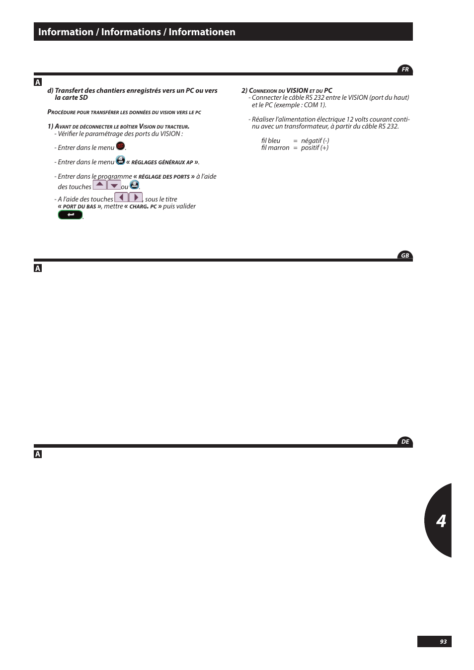 Information / informations / informationen | Sulky VISION WPB CAN User Manual | Page 93 / 111