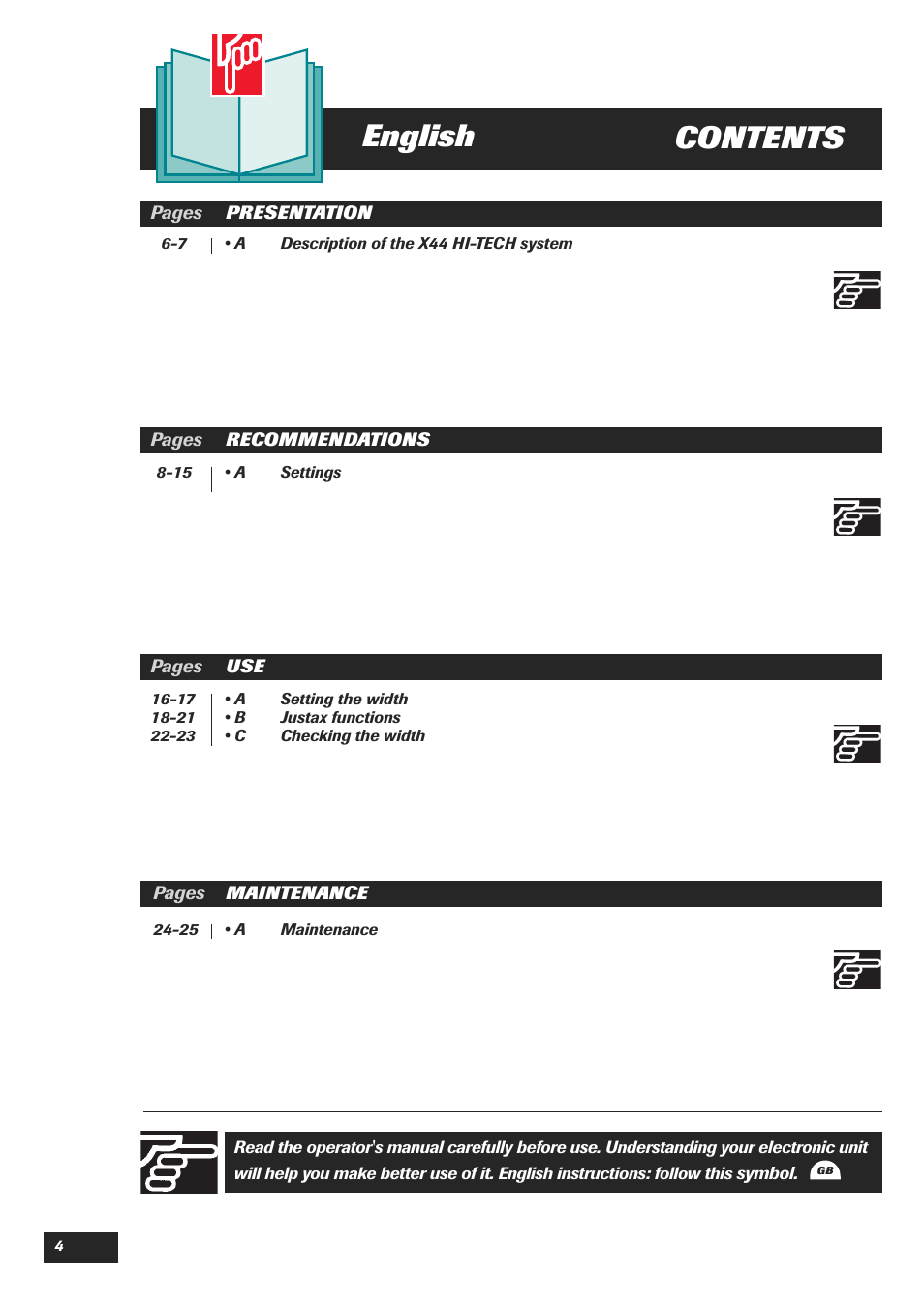 Sulky Justax User Manual | Page 4 / 25
