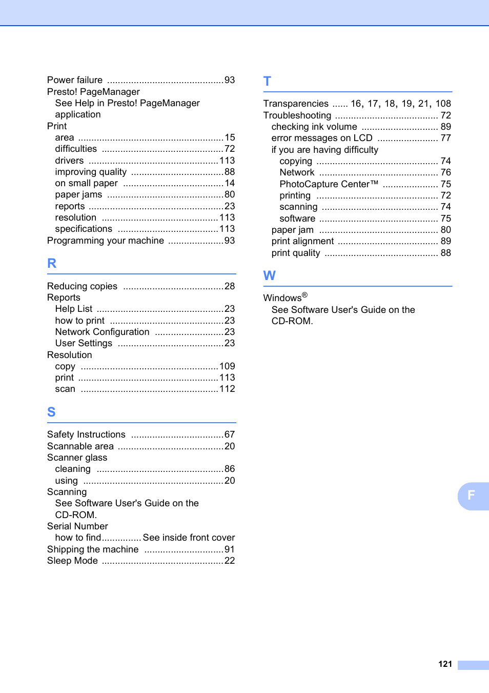 Brother DCP-395CN User Manual | Page 129 / 130