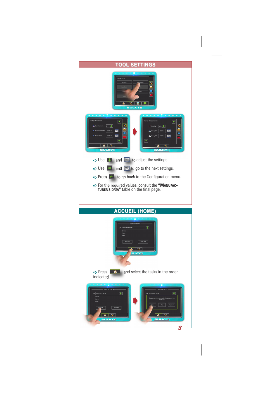 Sulky Stop & Go with guidance lightbar User Manual | Page 3 / 7
