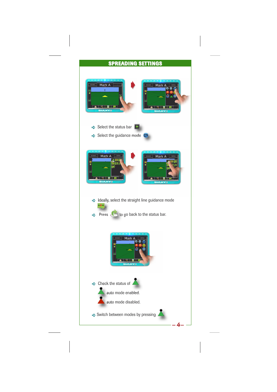 Sulky Stop & Go with guidance lightbar User Manual | Page 4 / 7