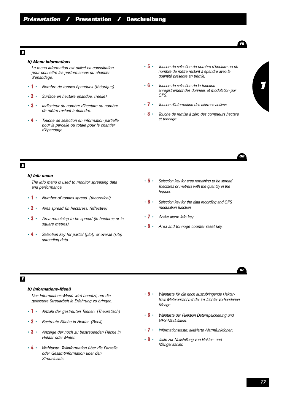 Sulky VISION 2 WPB User Manual | Page 17 / 81