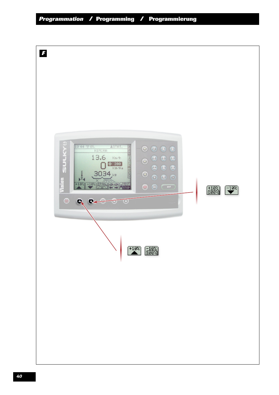 Sulky VISION 2 WPB User Manual | Page 40 / 81