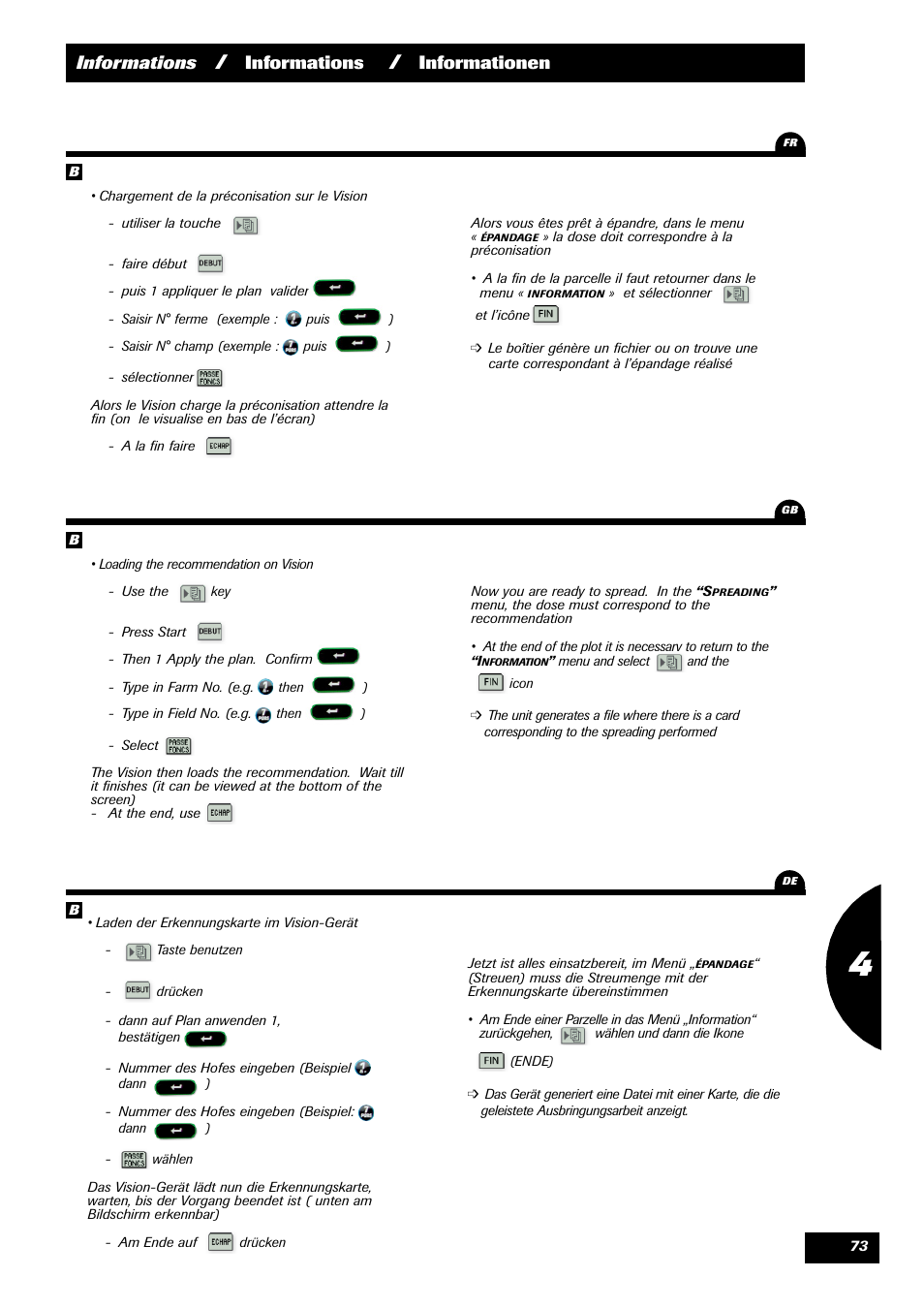 Informations, Informationen | Sulky VISION 2 WPB User Manual | Page 73 / 81