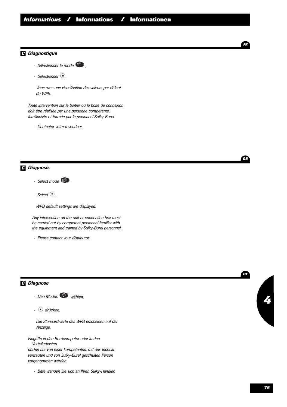 Informations, Informationen | Sulky VISION 2 WPB User Manual | Page 75 / 81