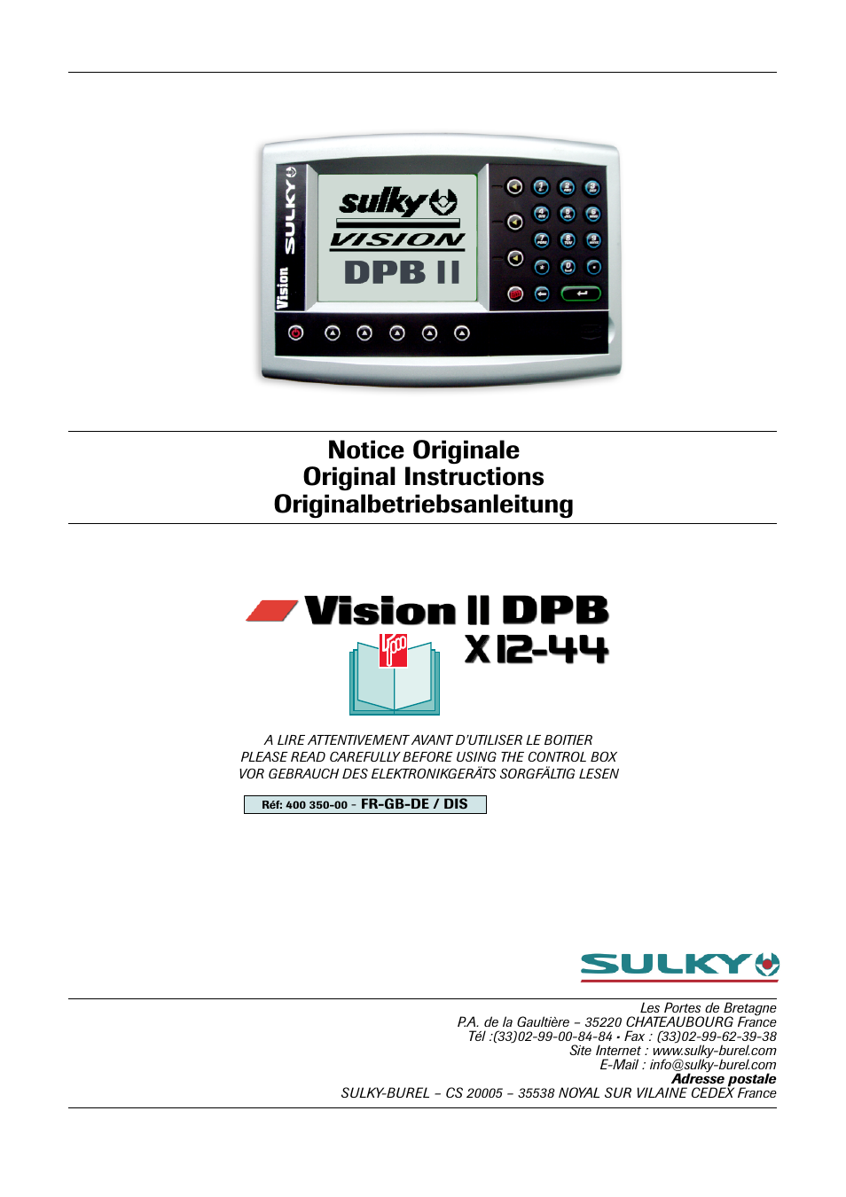 Sulky VISION 2 DPB User Manual | 71 pages