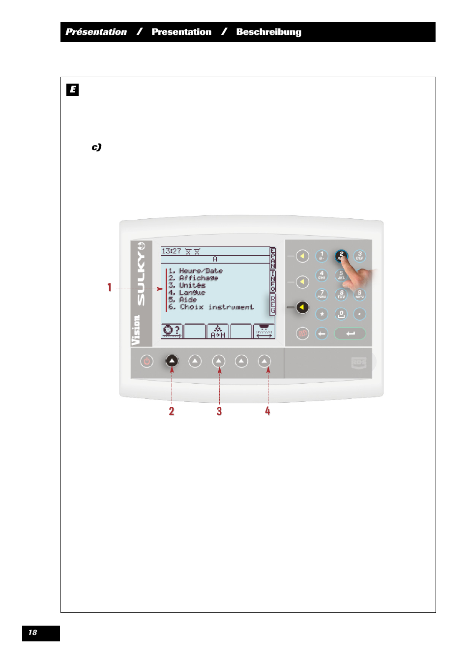 Sulky VISION 2 DPB User Manual | Page 18 / 71