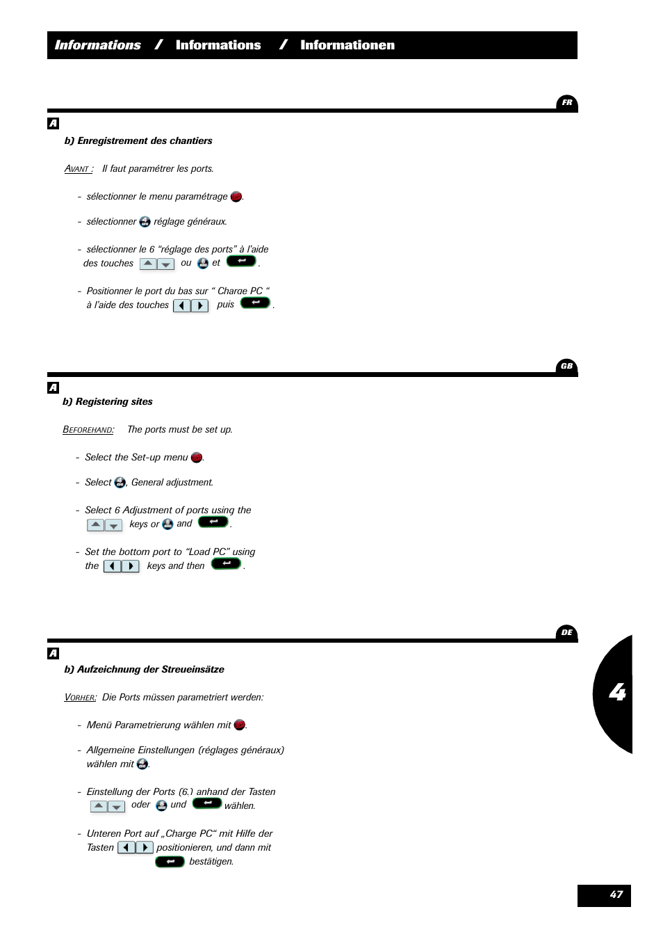 Informations, Informationen | Sulky VISION 2 DPB User Manual | Page 47 / 71