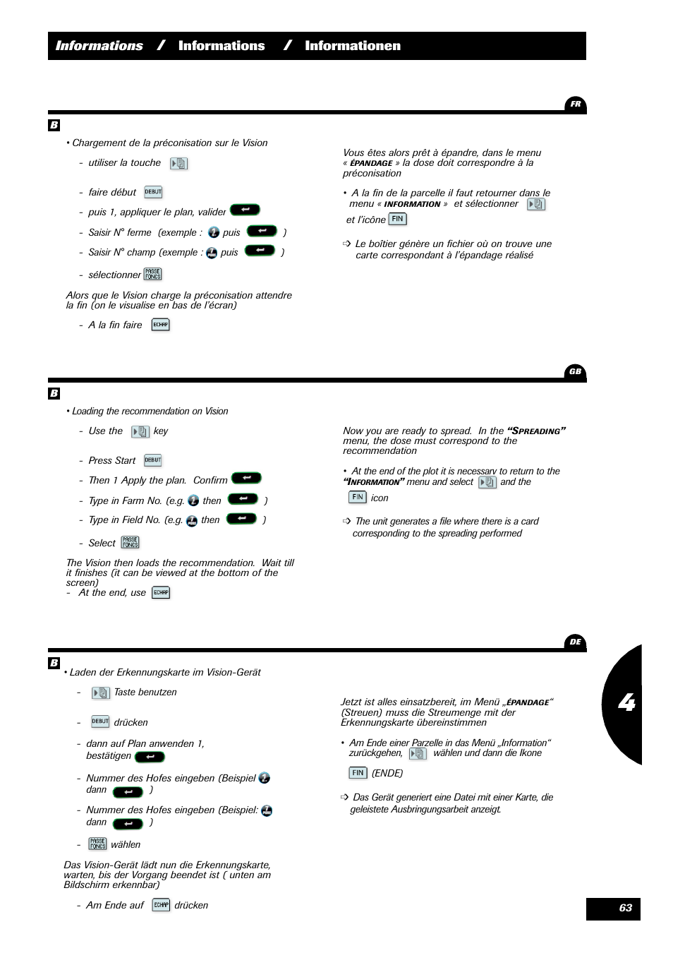 Informations, Informationen | Sulky VISION 2 DPB User Manual | Page 63 / 71