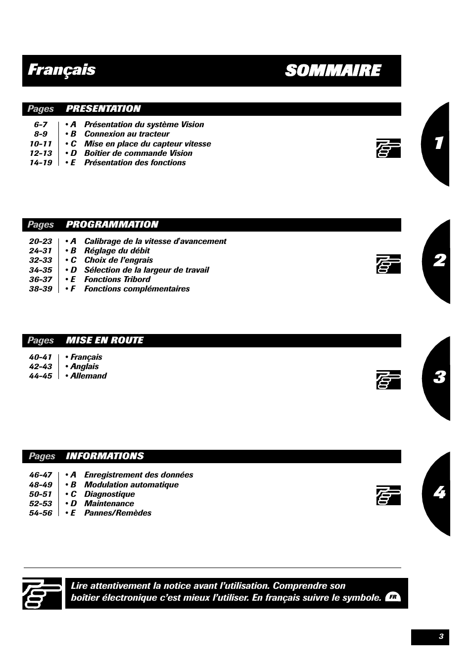 Sso om mm ma aiir re e français | Sulky VISION 2 WPB User Manual | Page 3 / 57