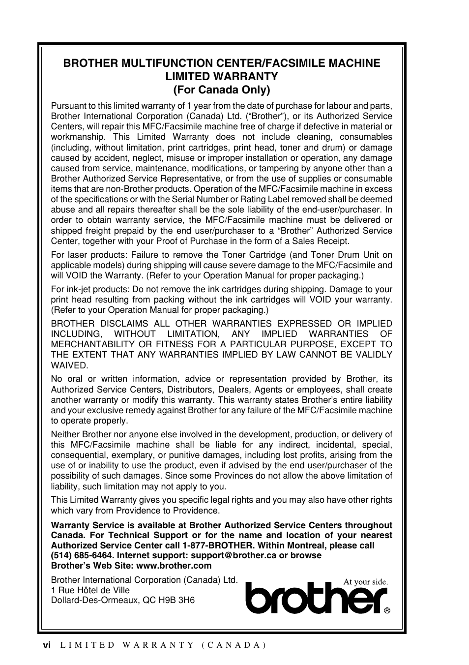 Brother IntelliFAX 1575MC User Manual | Page 8 / 116