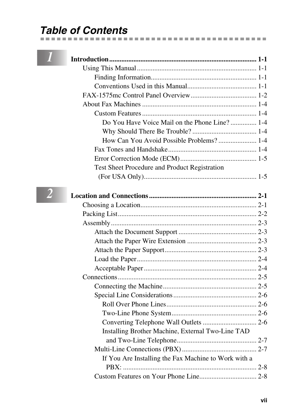 Brother IntelliFAX 1575MC User Manual | Page 9 / 116