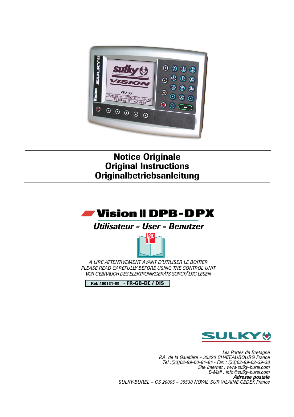 Sulky VISION 2 DPB User Manual | 51 pages