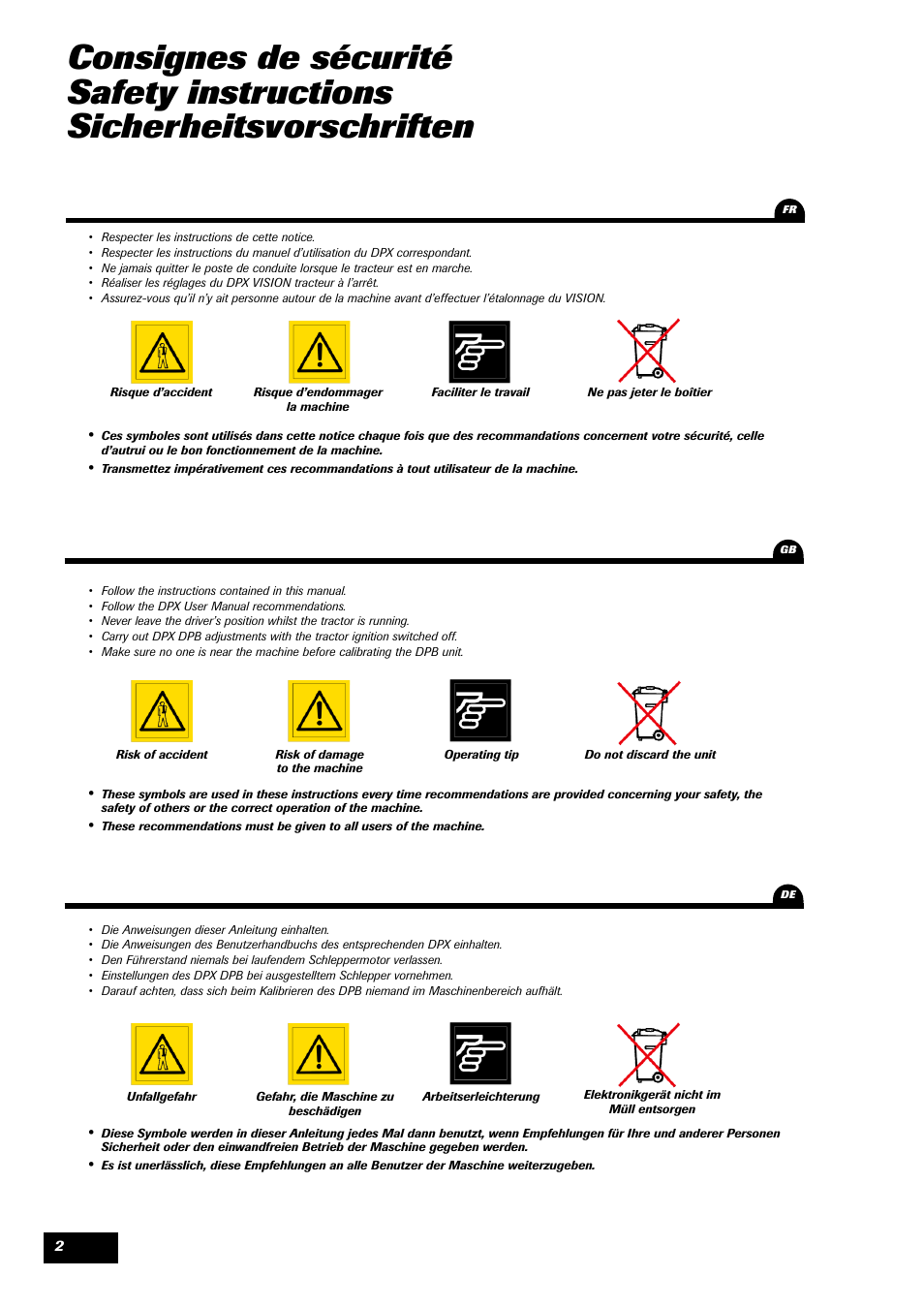 Sulky VISION 2 DPB User Manual | Page 2 / 51