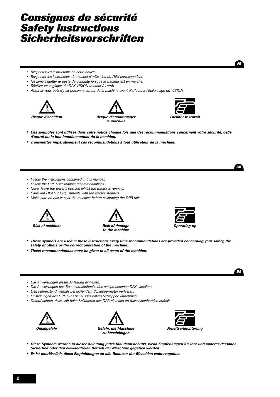 Sulky VISION 1 DPB User Manual | Page 2 / 51