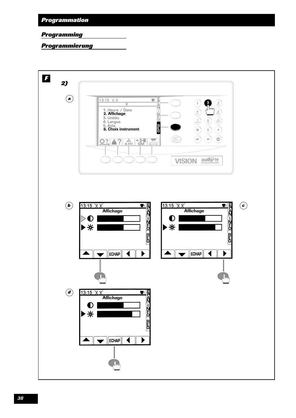 Sulky VISION 1 WPB User Manual | Page 38 / 57
