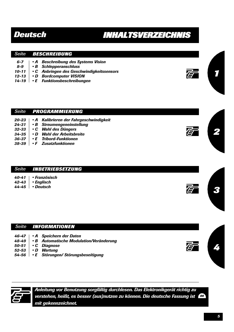 Sulky VISION 1 WPB User Manual | Page 5 / 57