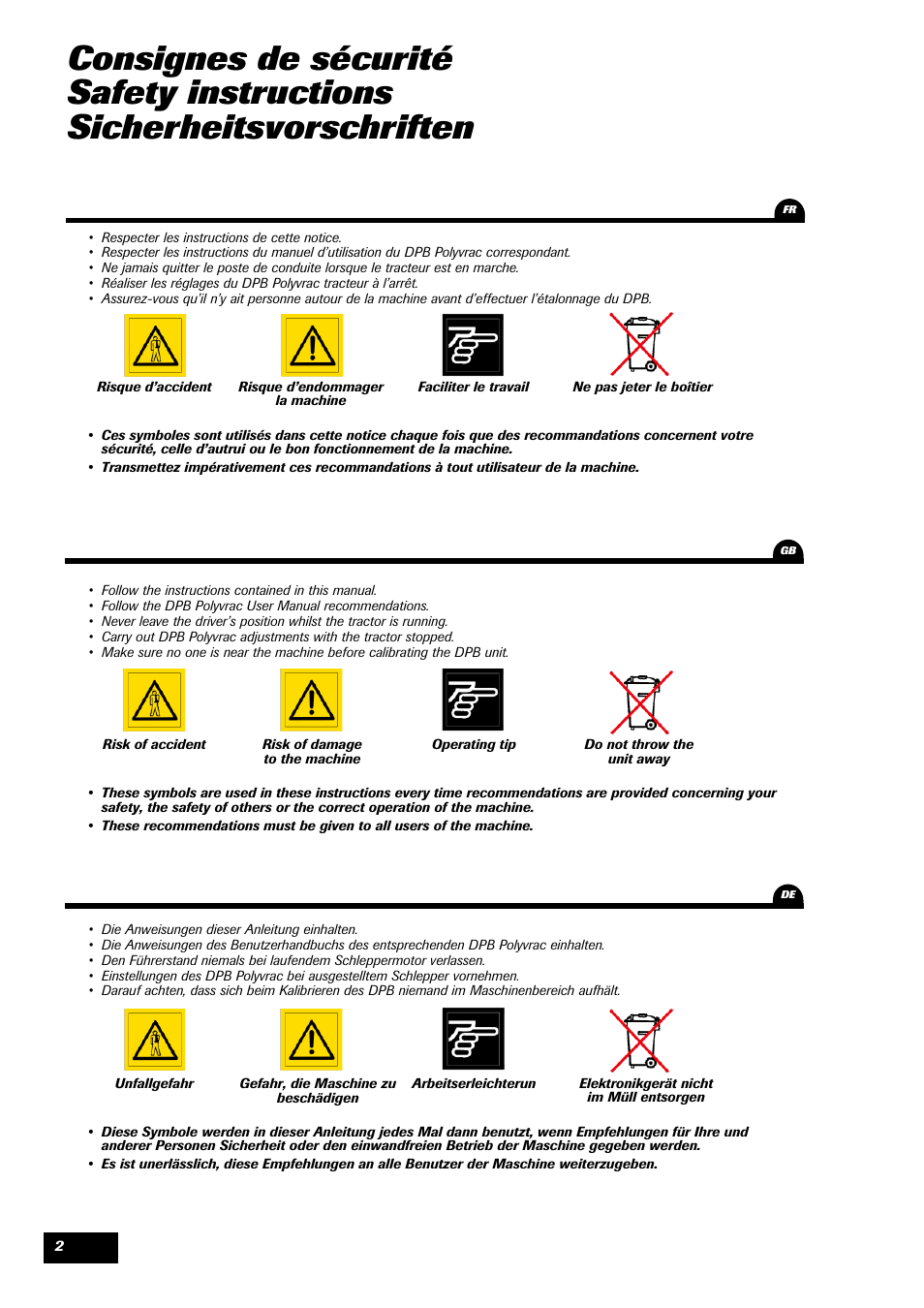 Sulky VISION 2 DPB User Manual | Page 2 / 85