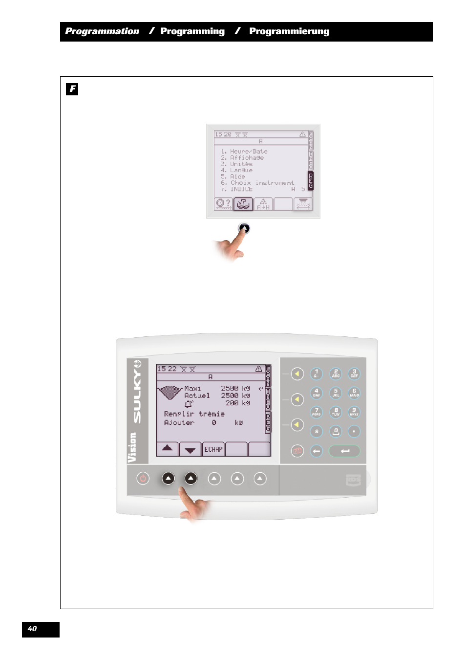 Sulky VISION 2 DPB User Manual | Page 40 / 85