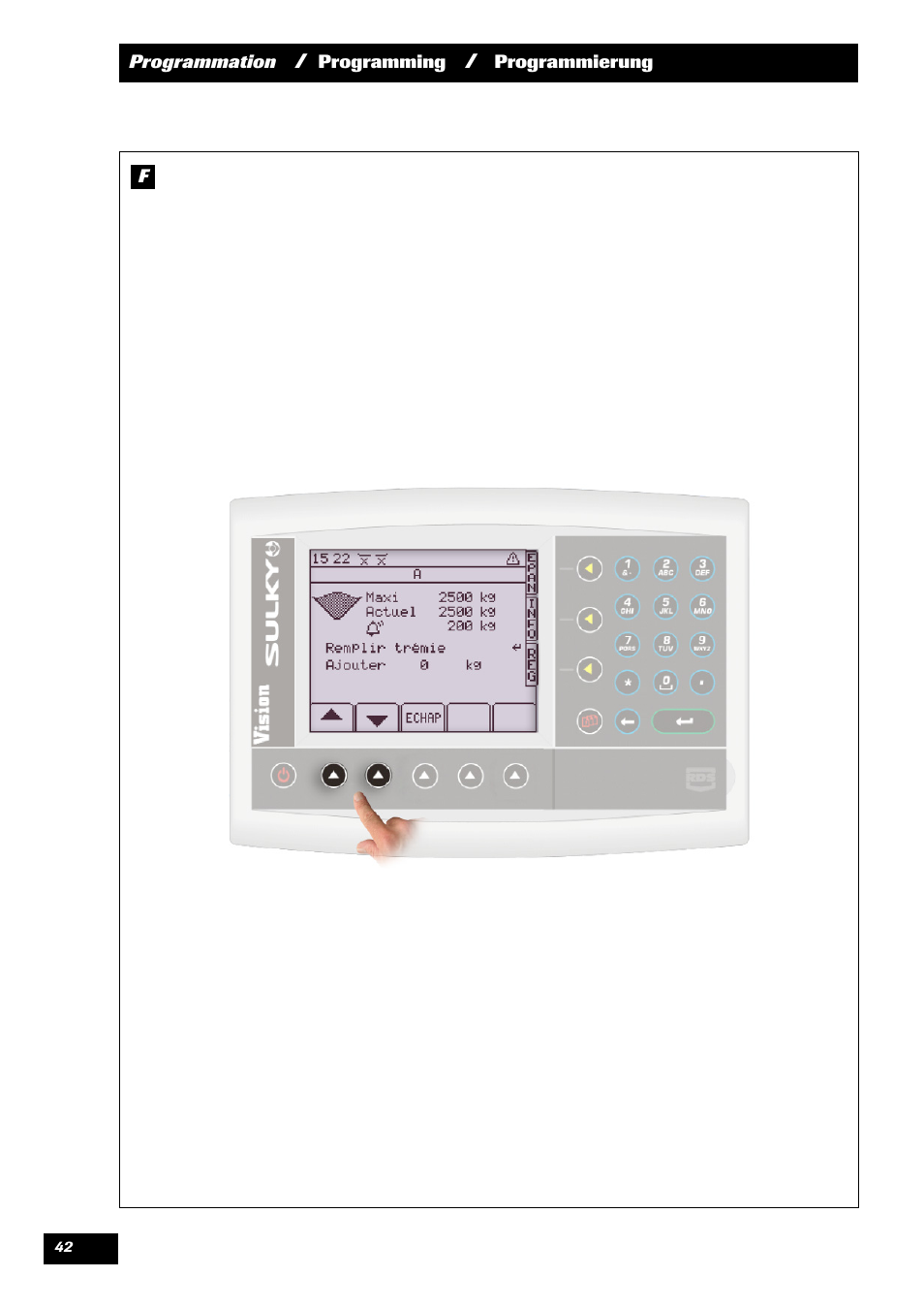 Sulky VISION 2 DPB User Manual | Page 42 / 85