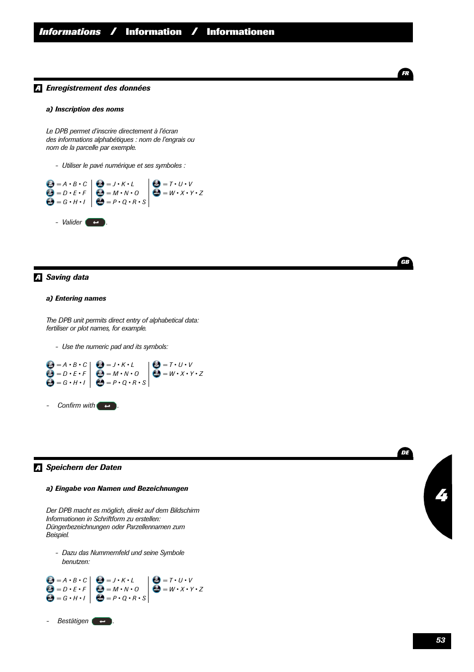 Informations, Information, Informationen | Sulky VISION 2 DPB User Manual | Page 53 / 85