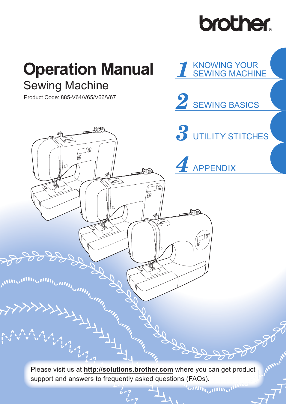 Brother 885-V65 User Manual | 108 pages