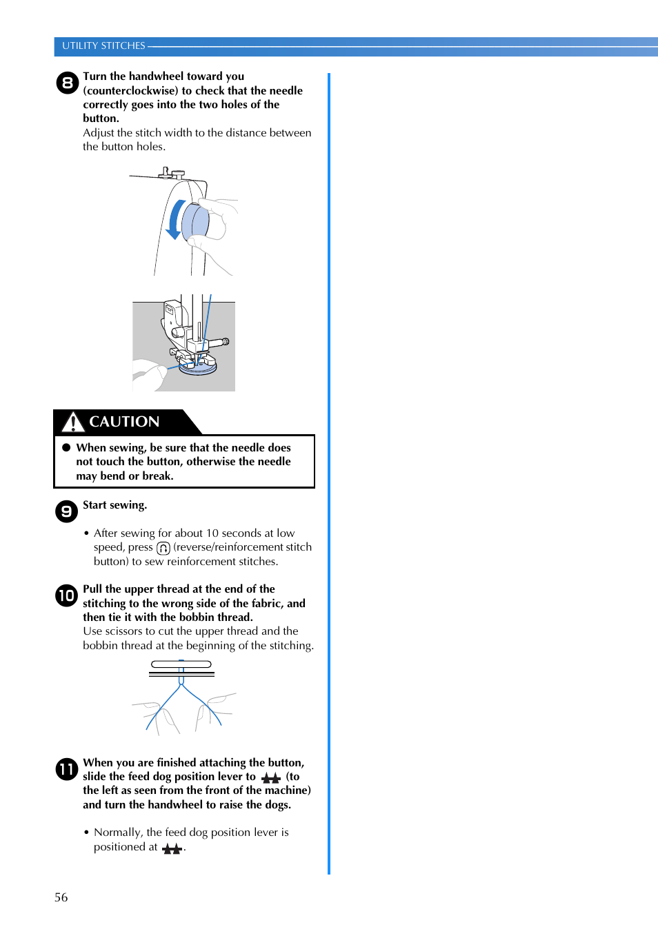 Caution | Brother 885-V65 User Manual | Page 58 / 108