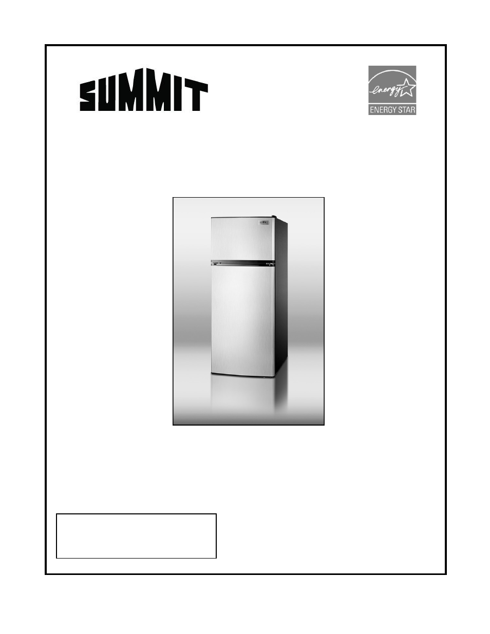 Summit FF1112BL User Manual | 14 pages